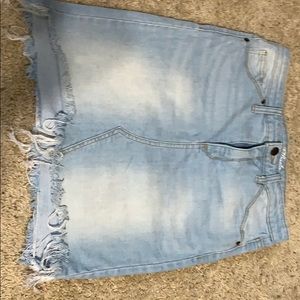 Light wash skirt